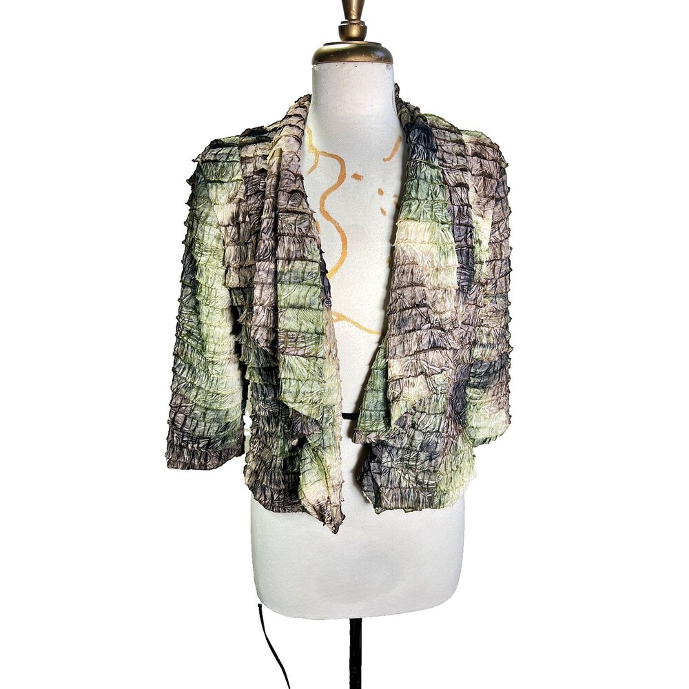 Dress Barn Jacket Size S  Women's Vintage 90's Ruffled Boho Chic Dark Academia